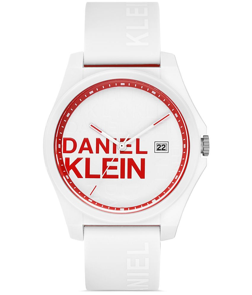     			Daniel Klein White Silicon Analog Men's Watch