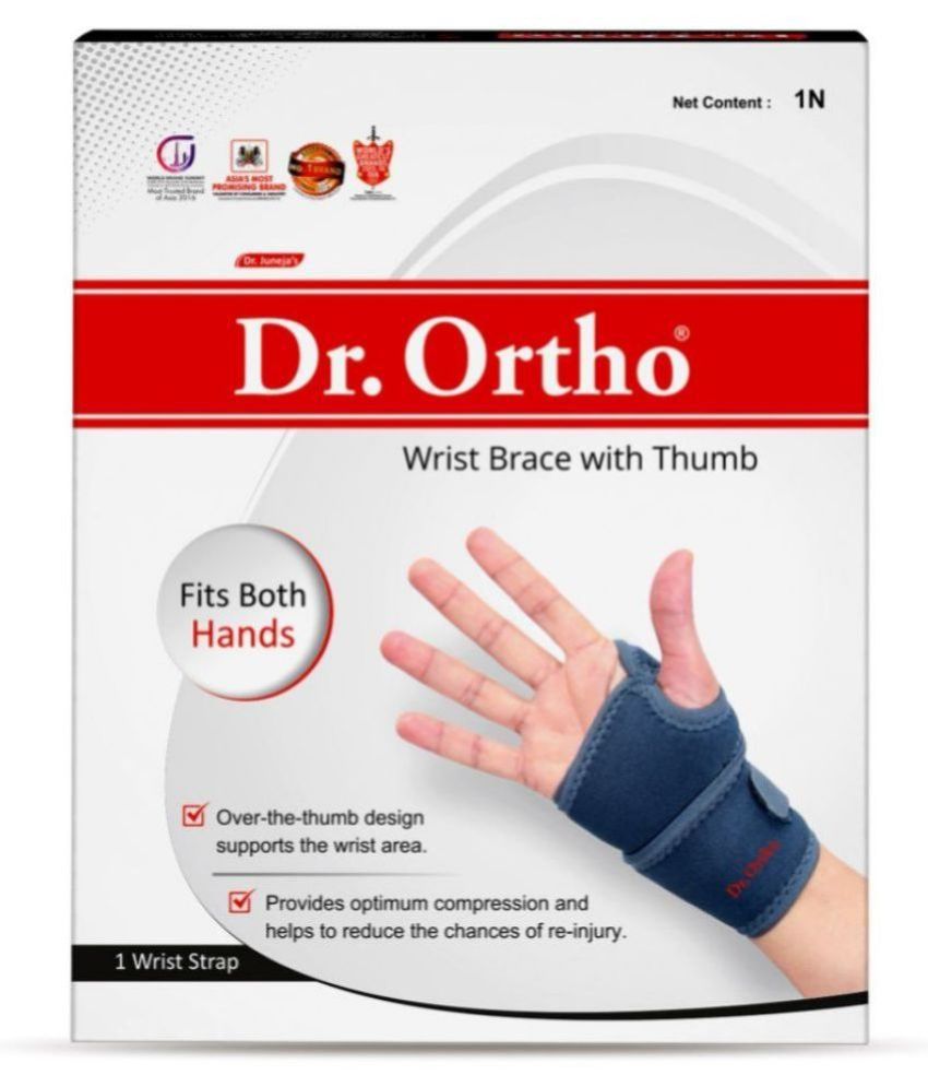     			Dr. Ortho Wrist Brace with Thumb Blue Wrist Support ( Pack of 1 )