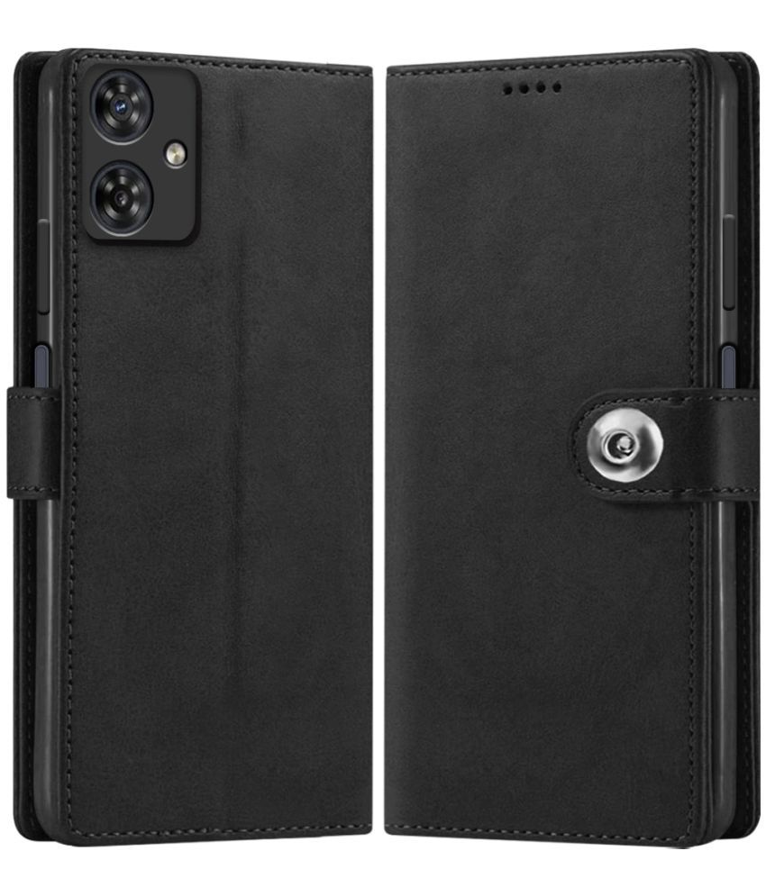     			NBOX Black Flip Cover Leather Compatible For Motorola G54 5G ( Pack of 1 )