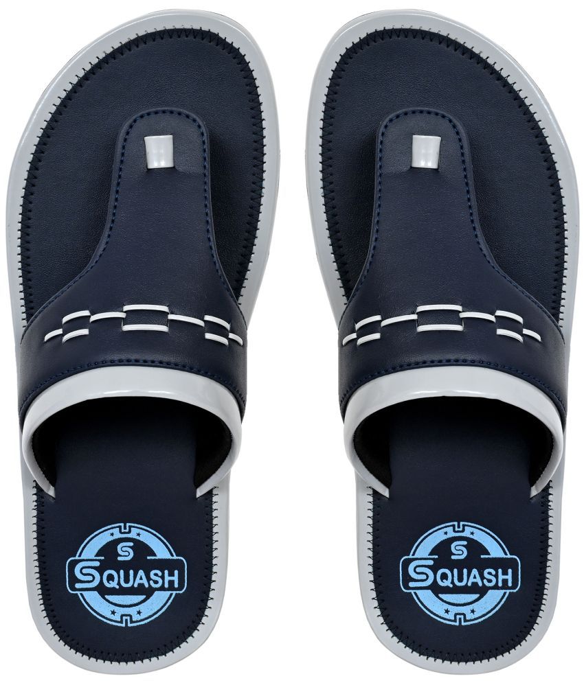     			Squash Navy Blue Men's Thong Flip Flop