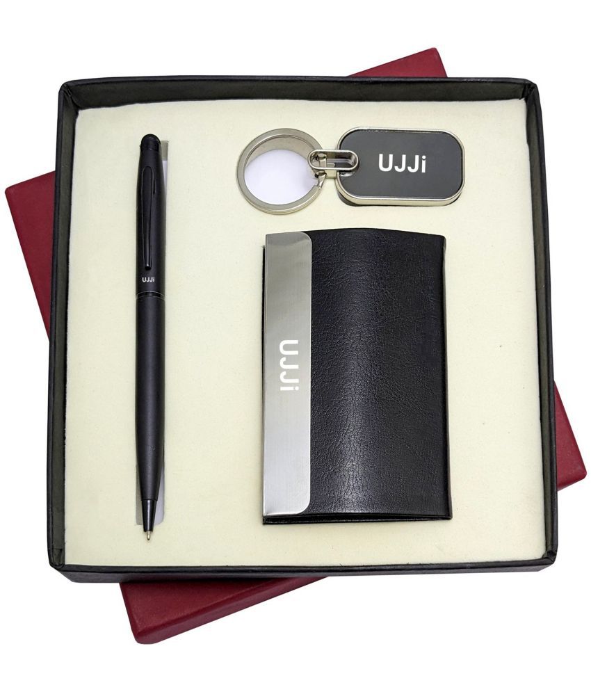     			UJJi 3in1 Metal Pen with Stylus for Touch Screen Pen, Keychain and ATM Card Holder