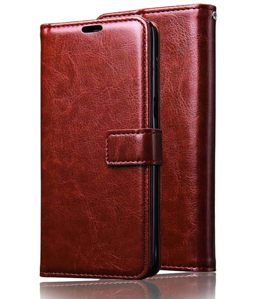     			XORB Brown Flip Cover Artificial Leather Compatible For Samsung A52 ( Pack of 1 )