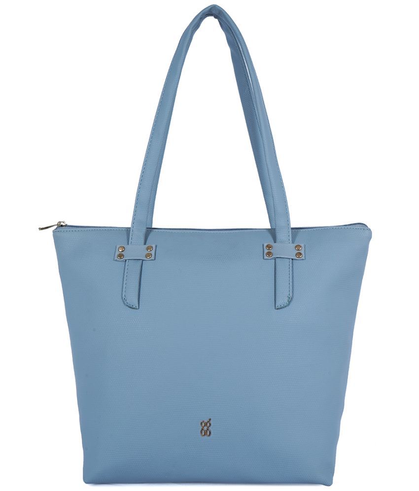     			Baggit Blue Faux Leather Tote Bag