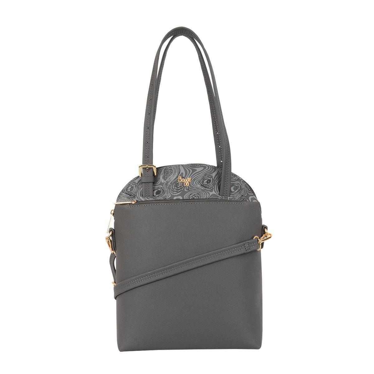     			Baggit Dark Grey Faux Leather Shoulder Bag