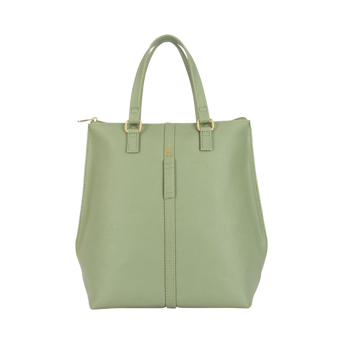     			Baggit Green Faux Leather Backpack