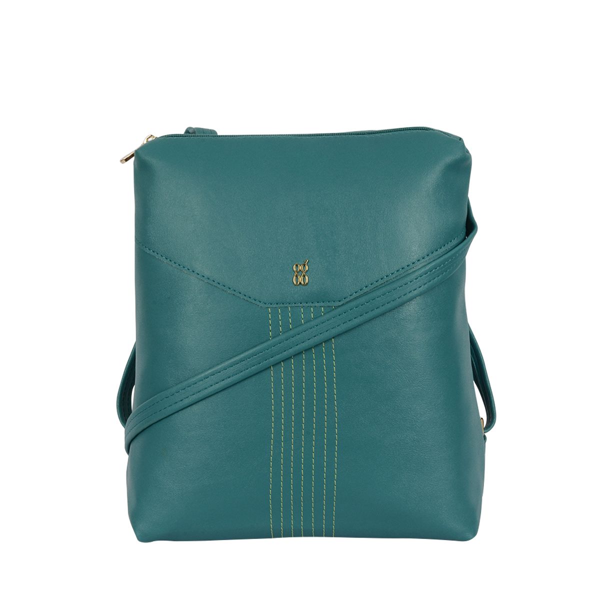     			Baggit Green Faux Leather Backpack