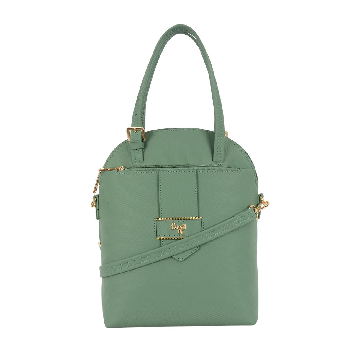     			Baggit Green Faux Leather Shoulder Bag