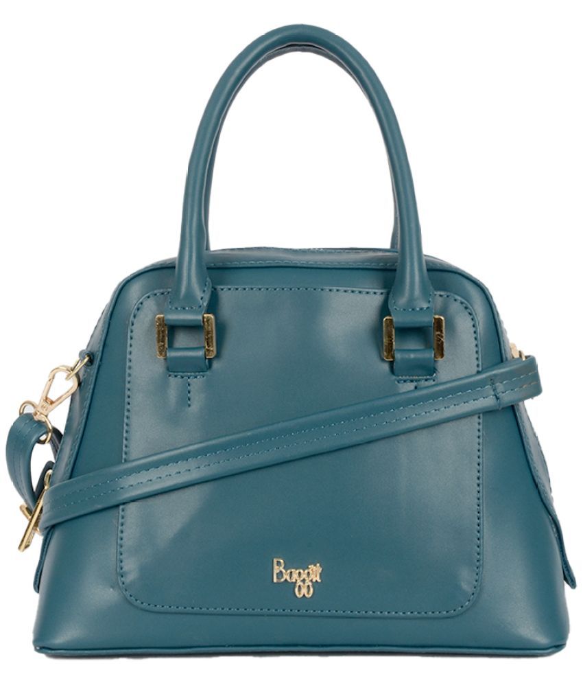     			Baggit Green Faux Leather Shoulder Bag