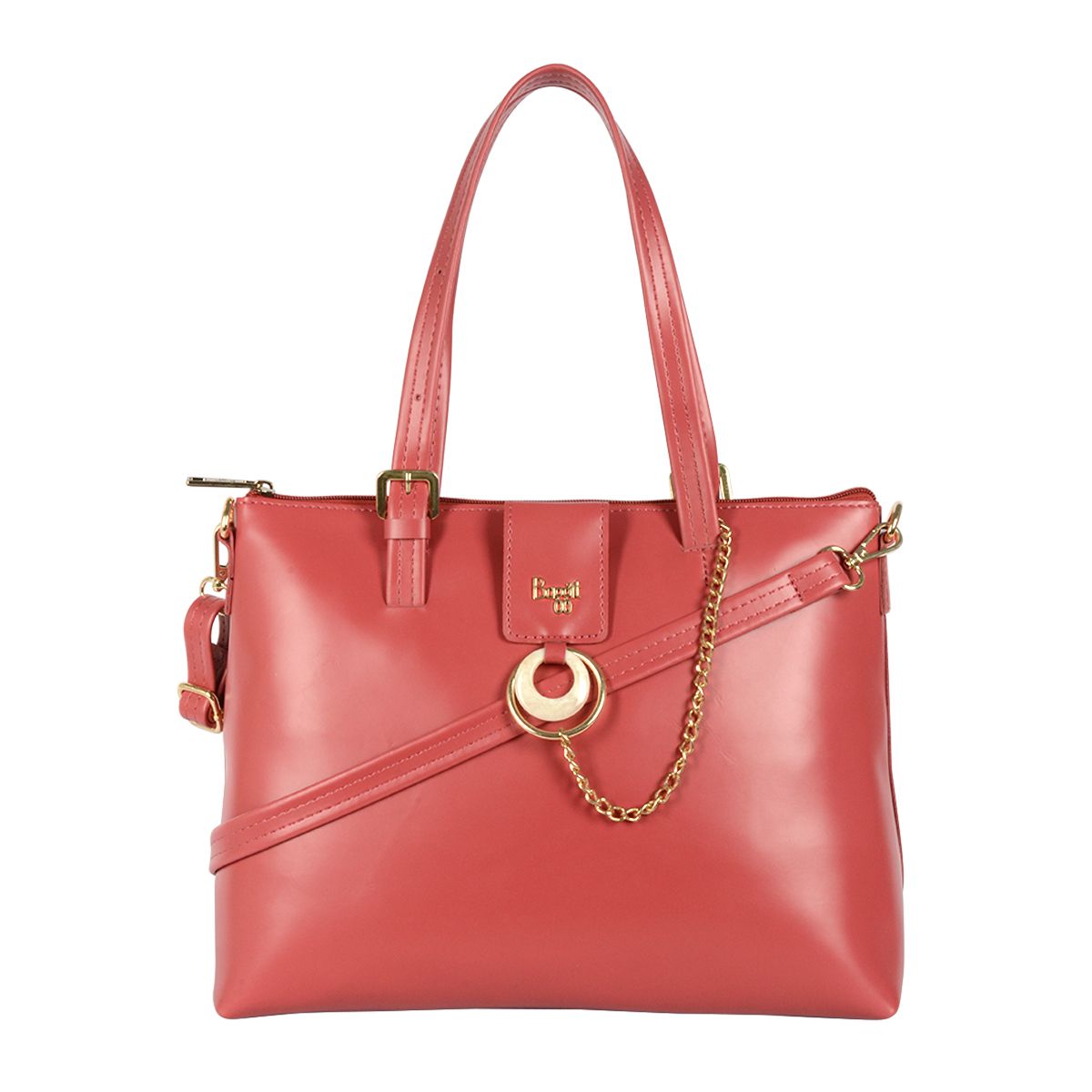     			Baggit Pink Faux Leather Tote Bag
