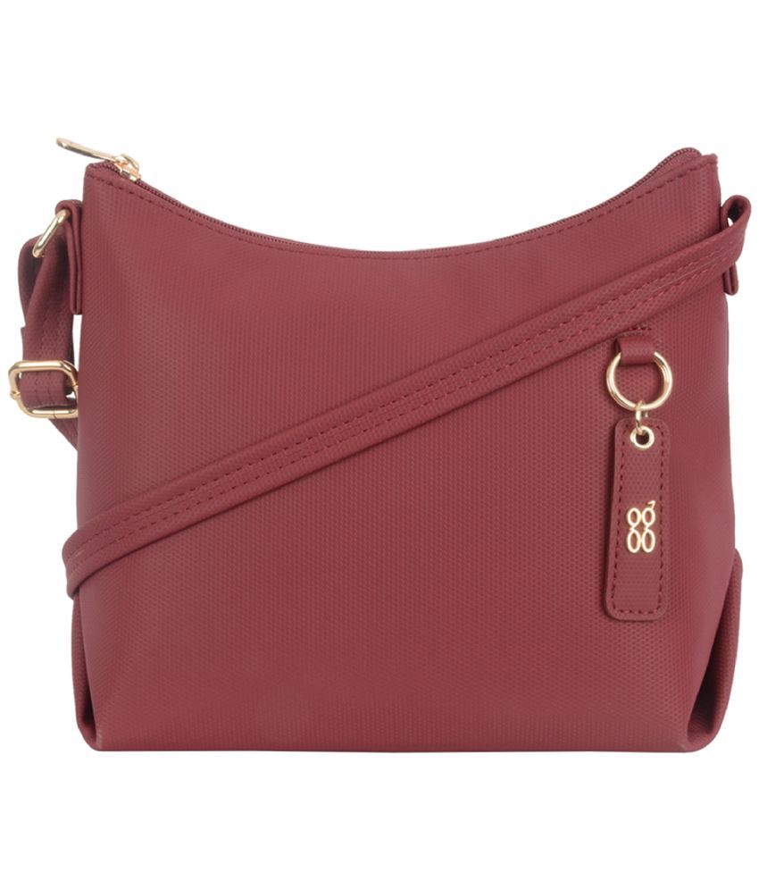     			Baggit Red Faux Leather Hobo Bag