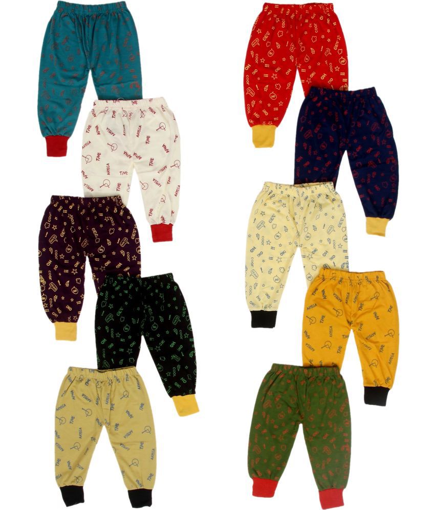     			DIAMOND EXPORTER Multi Color Cotton Blend Boys Trackpant ( Pack of 10 )