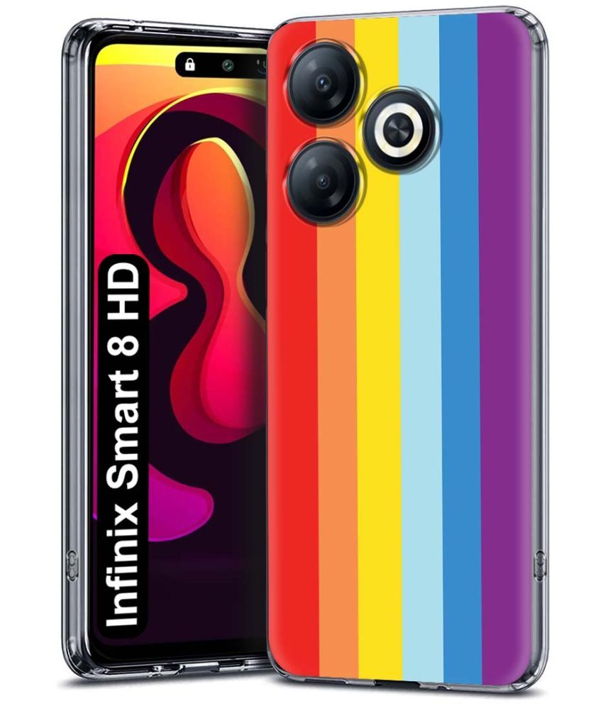     			Fashionury Multicolor Printed Back Cover Silicon Compatible For Infinix Smart 8 HD ( Pack of 1 )