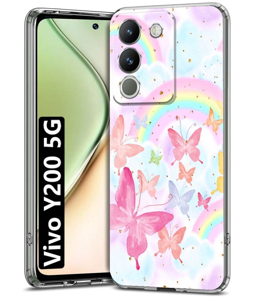     			Fashionury Multicolor Printed Back Cover Silicon Compatible For Vivo Y200 ( Pack of 1 )