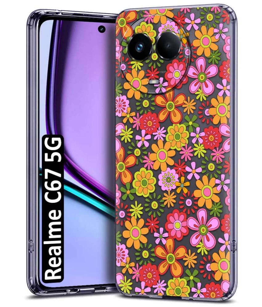     			Fashionury Multicolor Printed Back Cover Silicon Compatible For Realme C67 ( Pack of 1 )