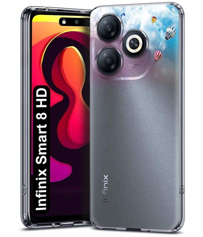     			Fashionury Multicolor Printed Back Cover Silicon Compatible For Infinix Smart 8 HD ( Pack of 1 )