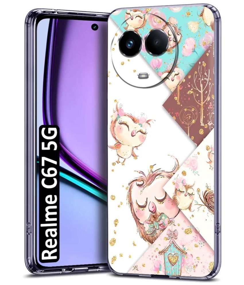     			Fashionury Multicolor Printed Back Cover Silicon Compatible For Realme C67 ( Pack of 1 )