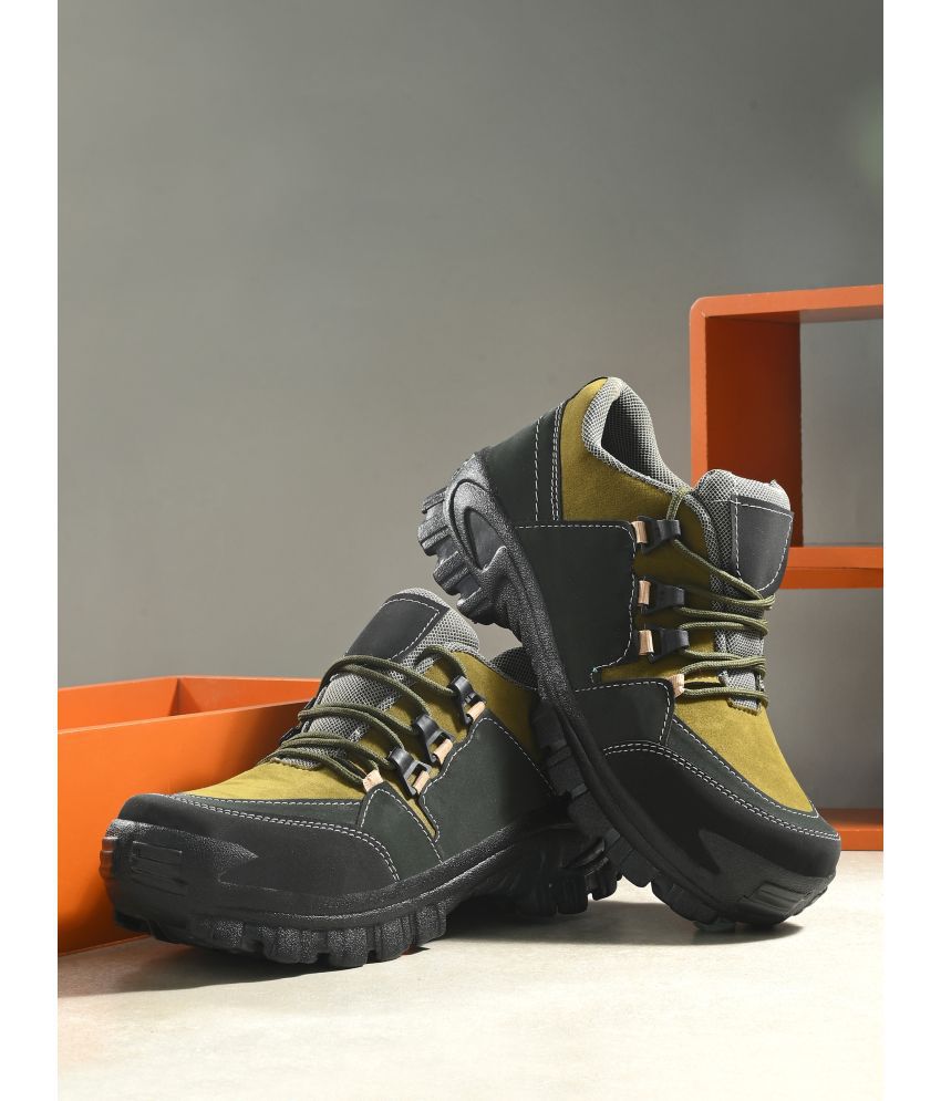     			KARADDI Olive Men's Hiking & Trekking Boots