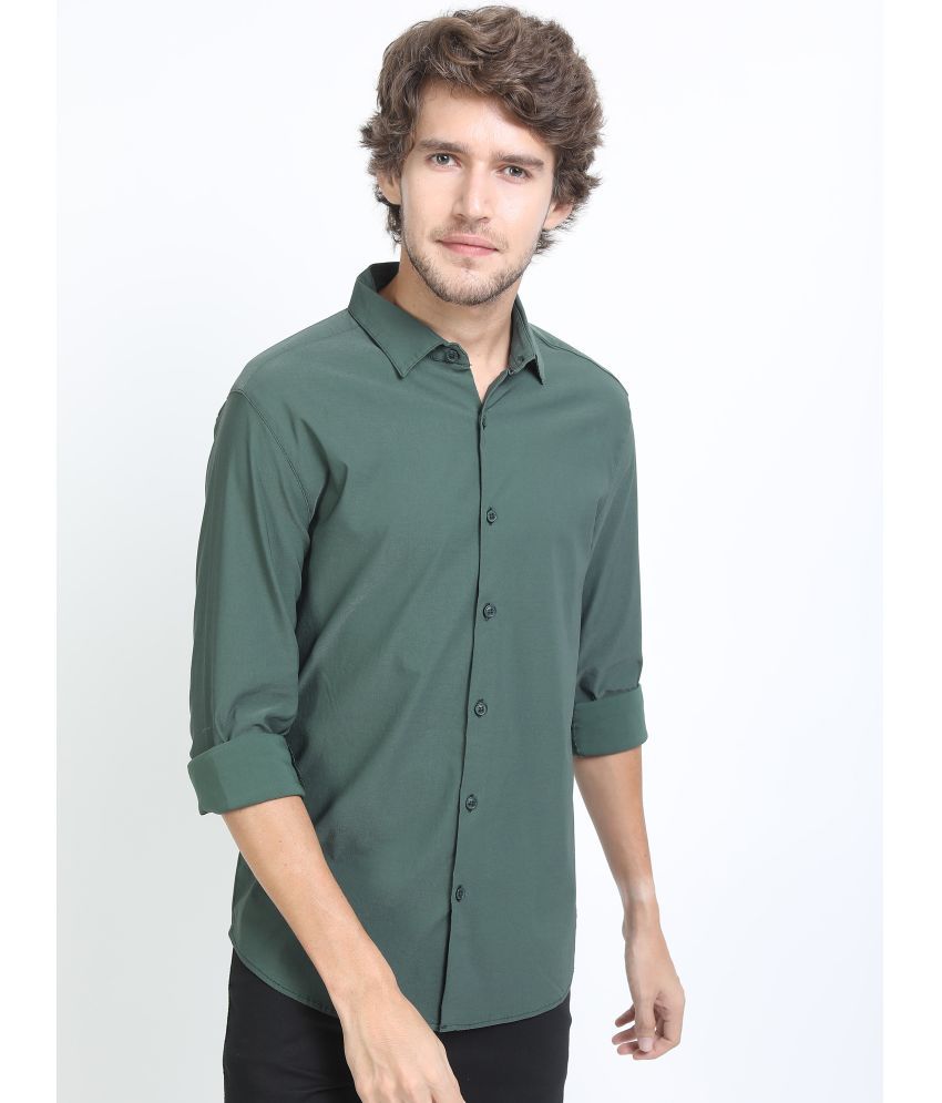     			Ketch Cotton Blend Slim Fit Solids Full Sleeves Men's Casual Shirt - Green ( Pack of 1 )