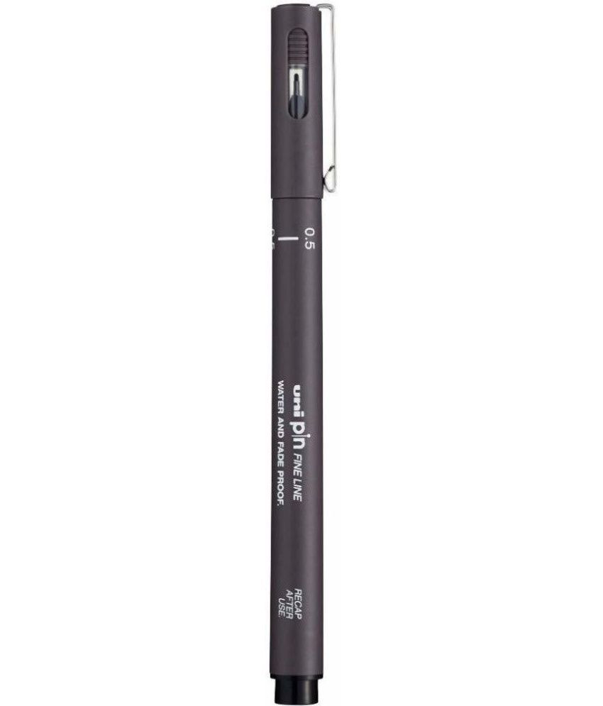     			uni-ball PIN-200 0.5mm Fineliner Drawing Pen, Dark Grey Ink, Pack of 3