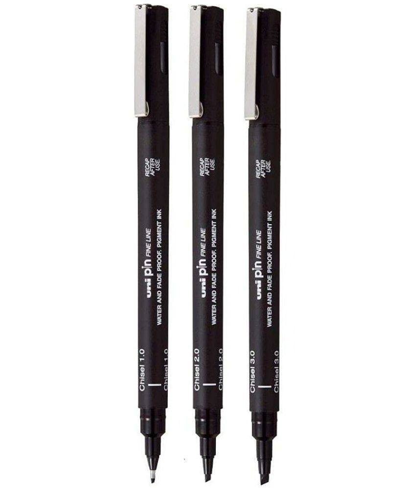     			uni-ball PIN-200A Fine Line Markers Combo Pack, CS1-CS2-CS3, Black, Pack of 3