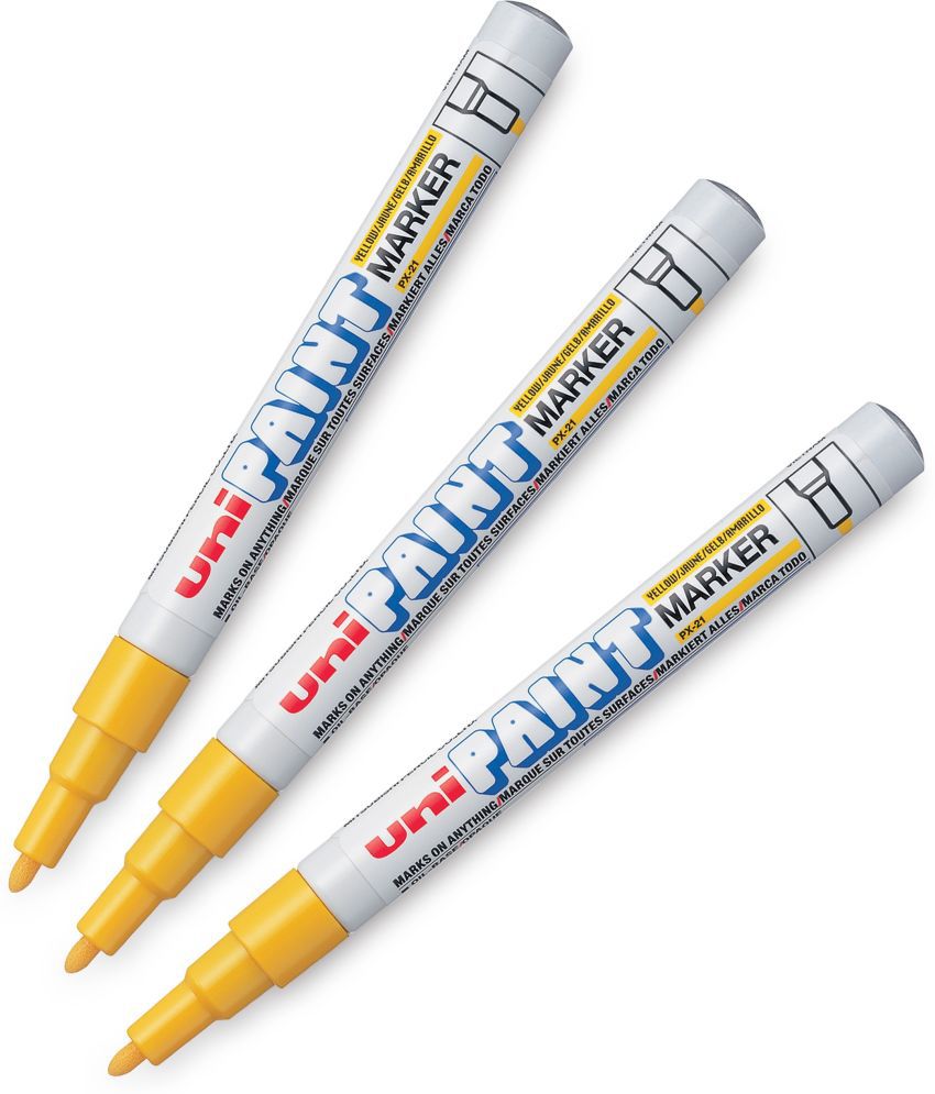     			uni-ball PX21 Paint Markers (Yellow Ink, Pack of 3)