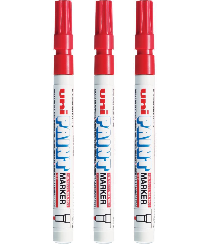     			uni-ball PX21 Paint Markers (Red Ink, Pack of 3)