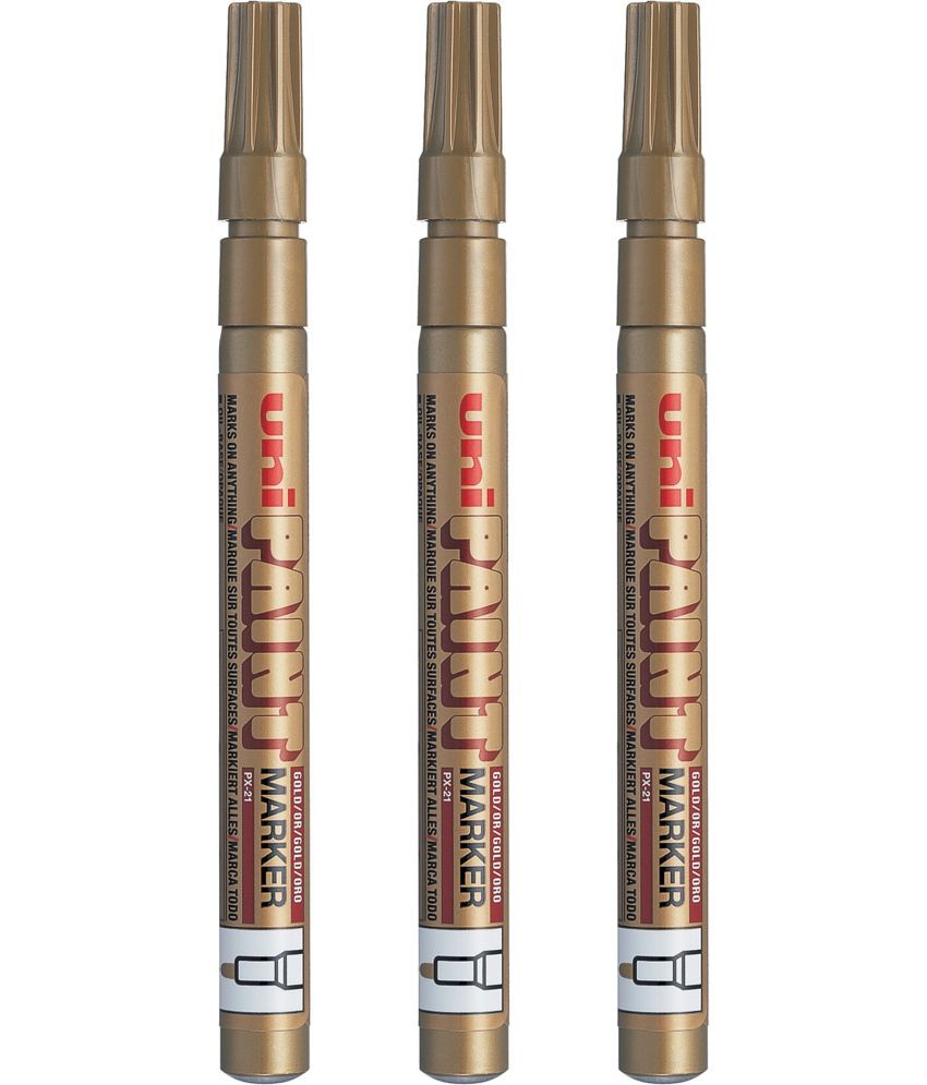     			uni-ball PX21 Paint Markers (Gold Ink, Pack of 3)