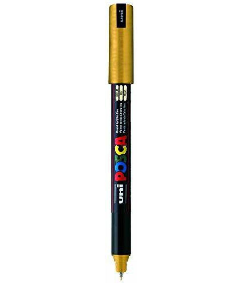     			uni-ball Posca PC-1MR 0.7 mm Extra-Fine Tip Markers, Golden Ink, Pack of 3