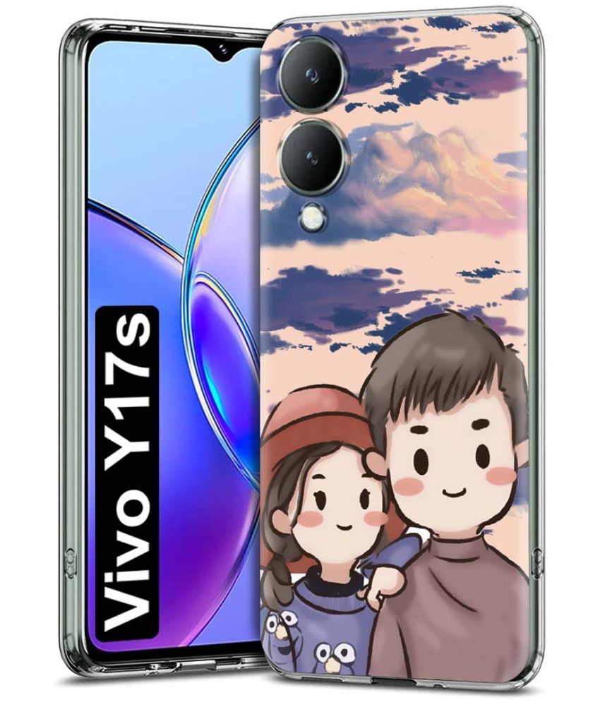     			Fashionury Multicolor Printed Back Cover Silicon Compatible For Vivo Y17s 4G ( Pack of 1 )