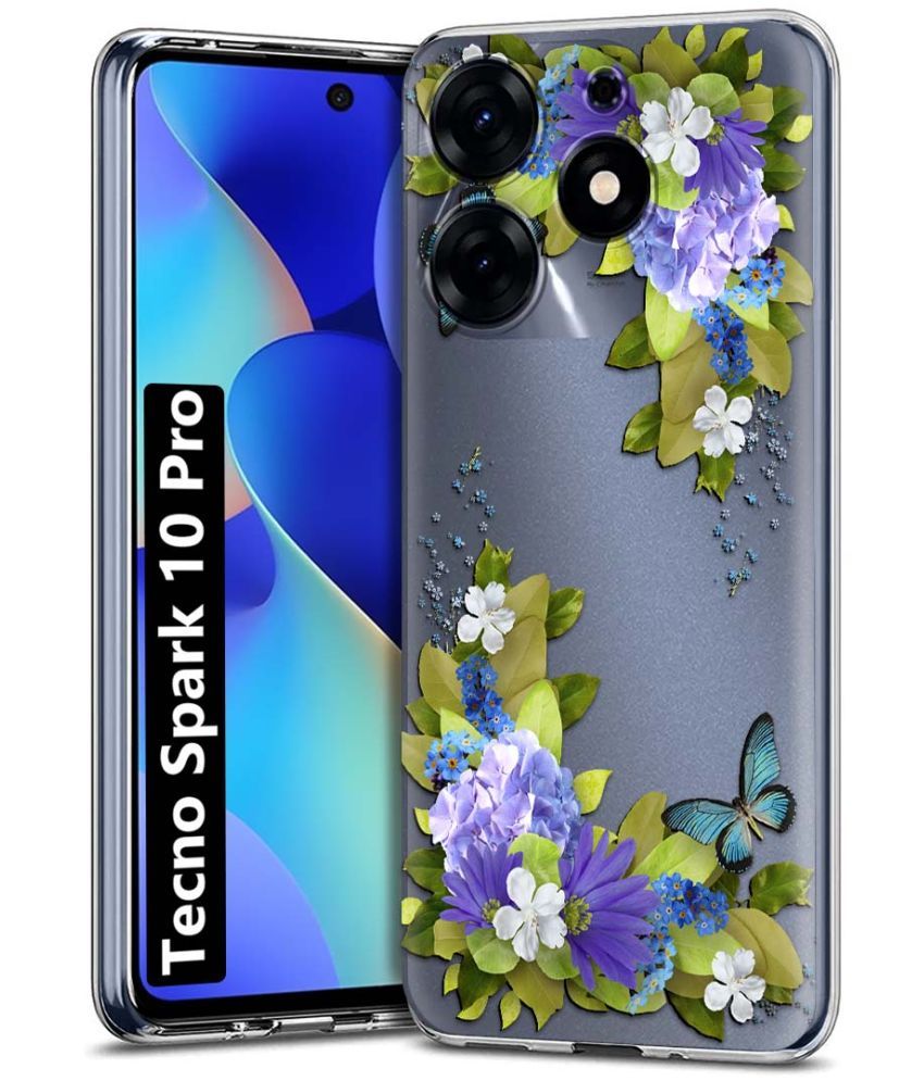     			Fashionury Multicolor Printed Back Cover Silicon Compatible For Tecno Spark 10 Pro ( Pack of 1 )