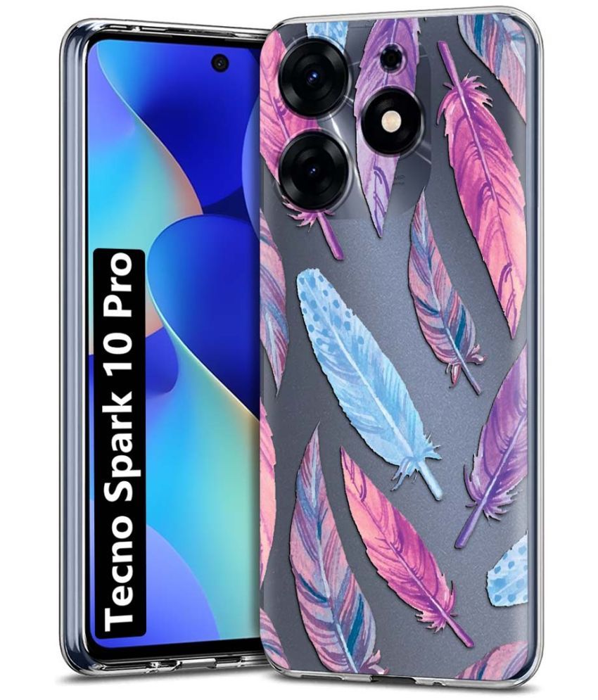     			Fashionury Multicolor Printed Back Cover Silicon Compatible For Tecno Spark 10 Pro ( Pack of 1 )