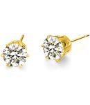 VIVASTRI Golden Stud Earrings ( Pack of 1 )