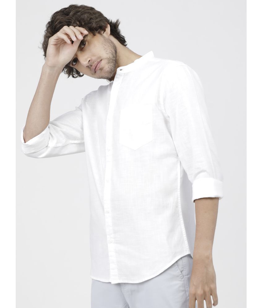     			Ketch 100% Cotton Slim Fit Solids Full Sleeves Men's Casual Shirt - White ( Pack of 1 )