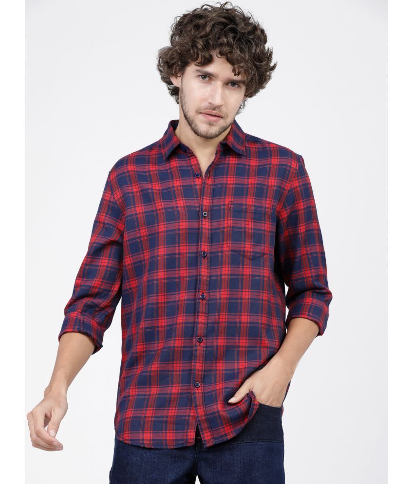     			Ketch Polyester Slim Fit Checks Full Sleeves Men's Casual Shirt - Navy Blue ( Pack of 1 )