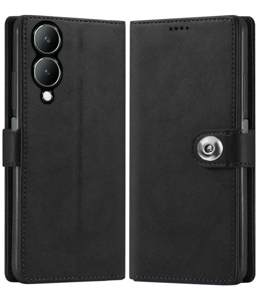     			NBOX Black Flip Cover Leather Compatible For Vivo Y17s 4G ( Pack of 1 )