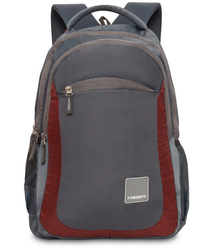     			Priority Grey Polyester Backpack ( 29 Ltrs )