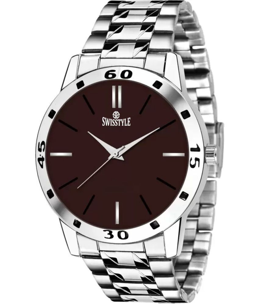     			Swisstyle Silver Metal Analog Men's Watch