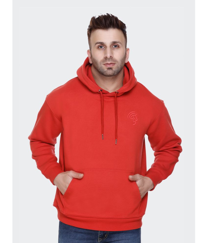     			Trooika Fleece Hooded Men's Sweatshirt - Red ( Pack of 1 )
