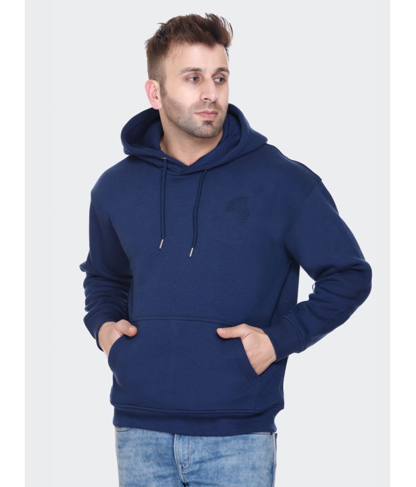     			Trooika Fleece Hooded Men's Sweatshirt - Blue ( Pack of 1 )