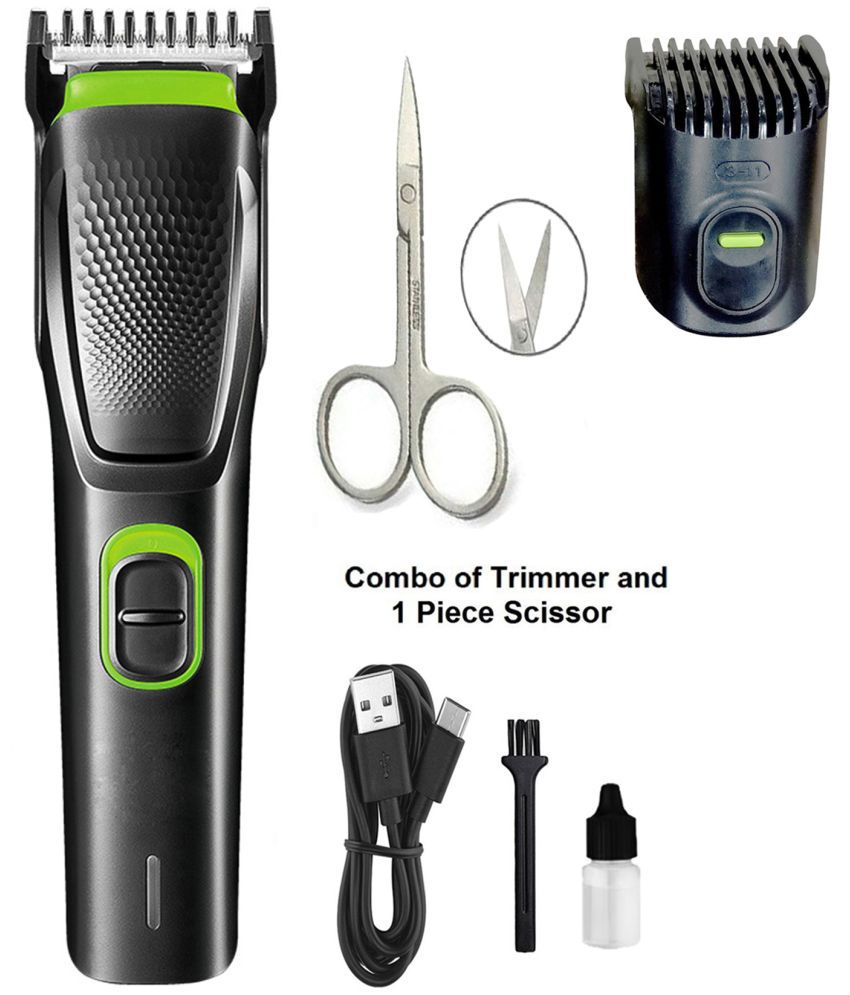     			geemy Rechargeable Black Cordless Beard Trimmer With 45 minutes Runtime