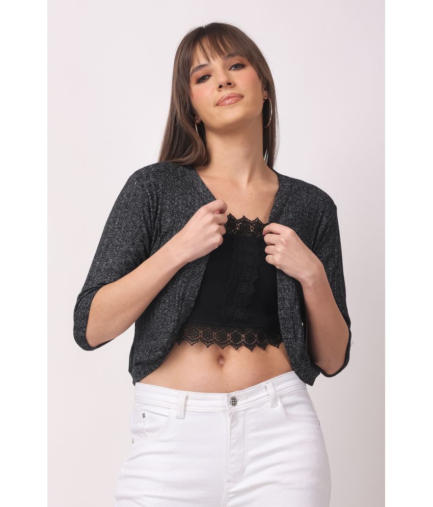     			Affair Woollen Women's Shrugs - Black ( Single )