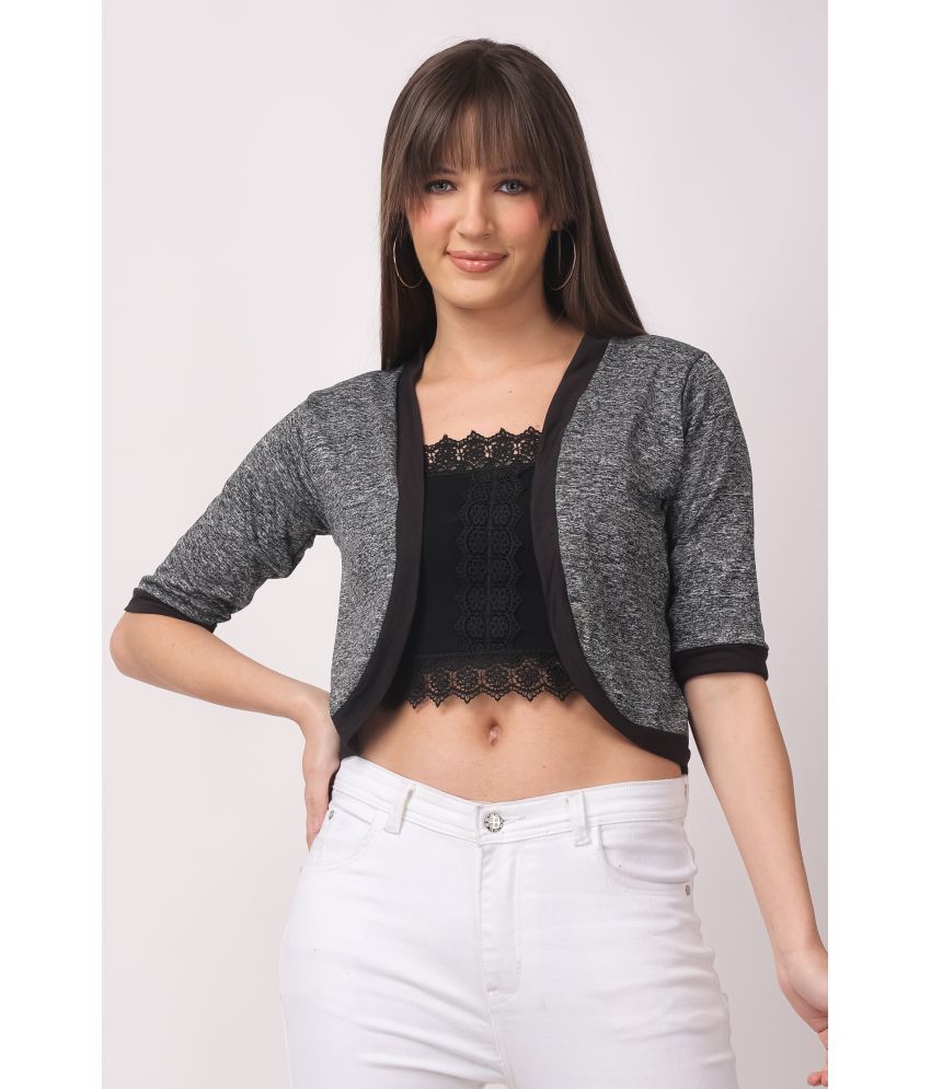     			Affair Woollen Women's Shrugs - Grey ( Single )