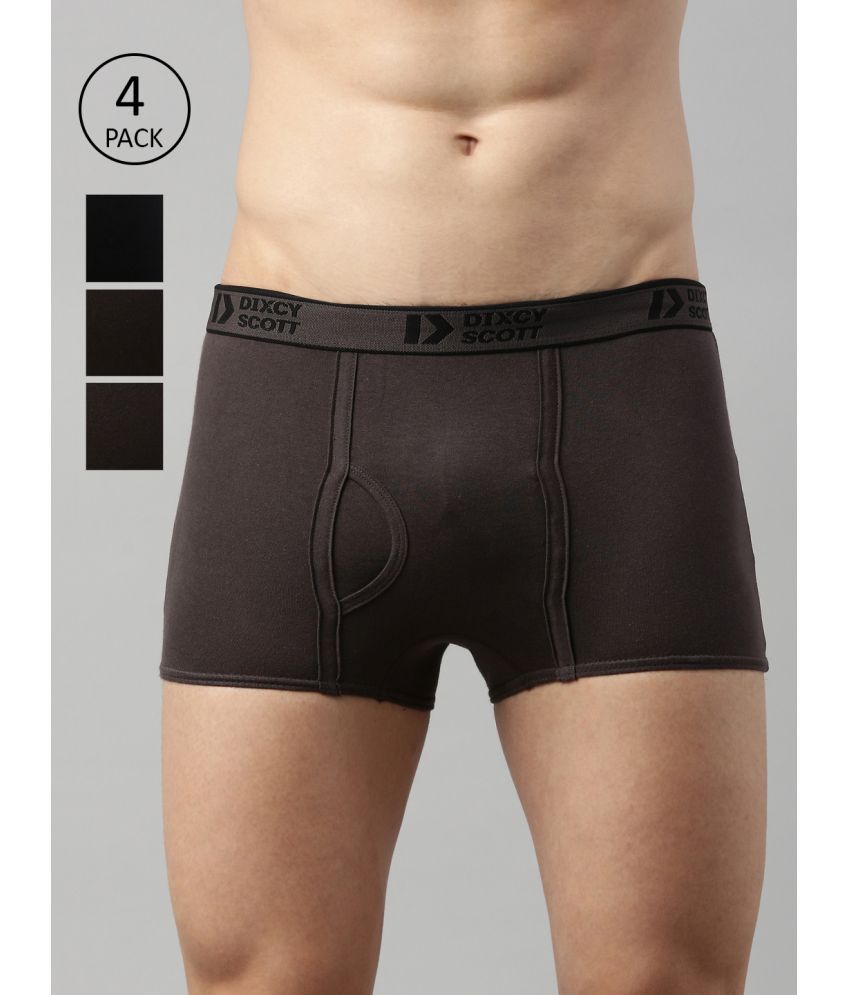     			Dixcy Scott Originals Black Cotton Men's Trunks ( Pack of 4 )