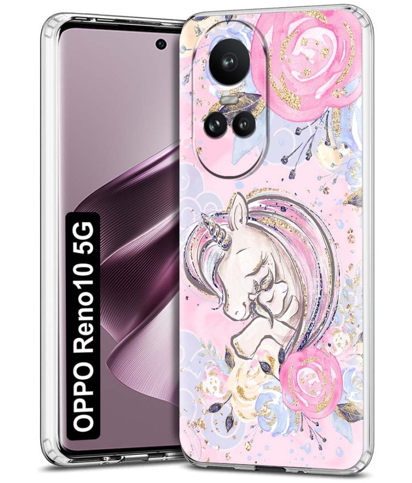     			Fashionury Multicolor Printed Back Cover Silicon Compatible For Oppo Reno 10 5G ( Pack of 1 )