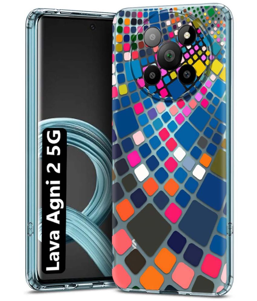     			Fashionury Multicolor Printed Back Cover Silicon Compatible For Lava Agni 2 5G ( Pack of 1 )