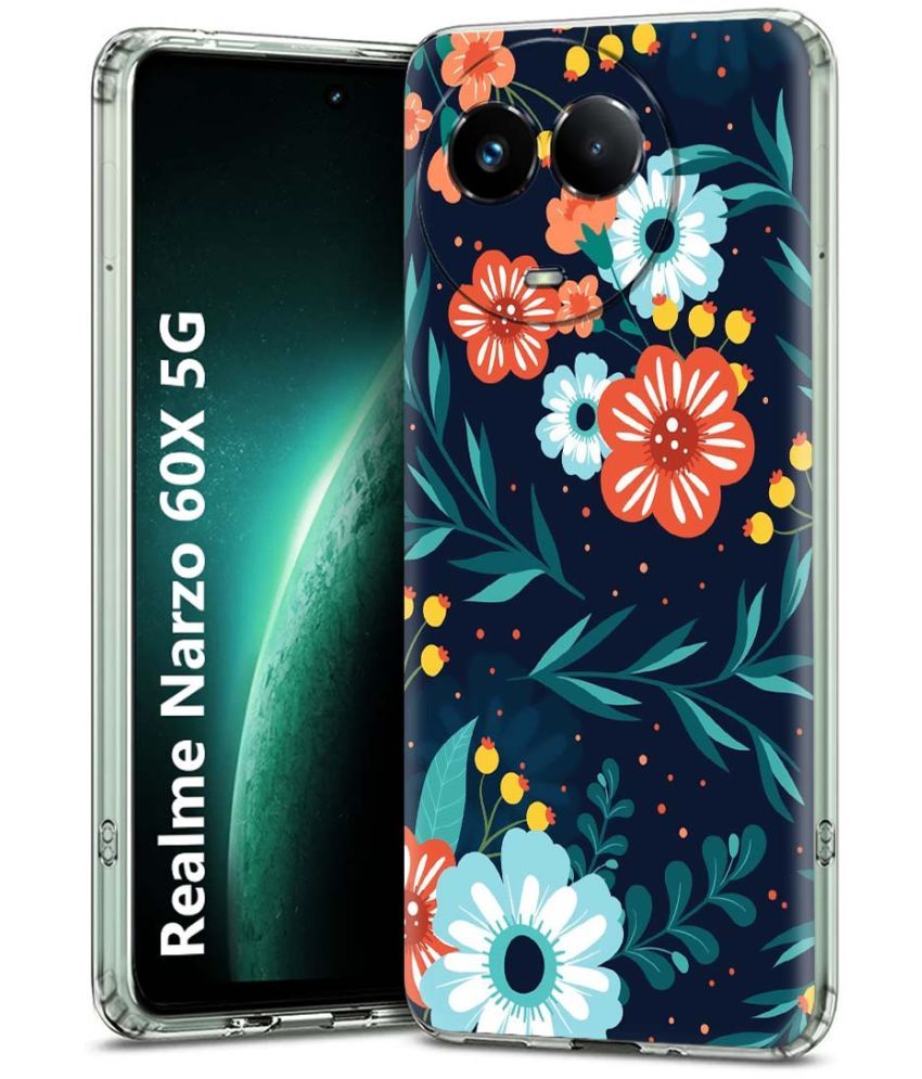     			Fashionury Multicolor Printed Back Cover Silicon Compatible For Realme Narzo 60x 5G ( Pack of 1 )