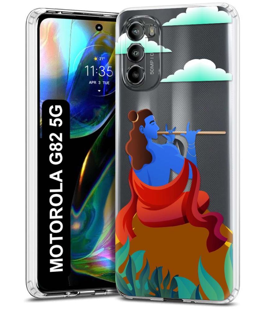     			Fashionury Multicolor Printed Back Cover Silicon Compatible For Motorola Moto G82 5G ( Pack of 1 )