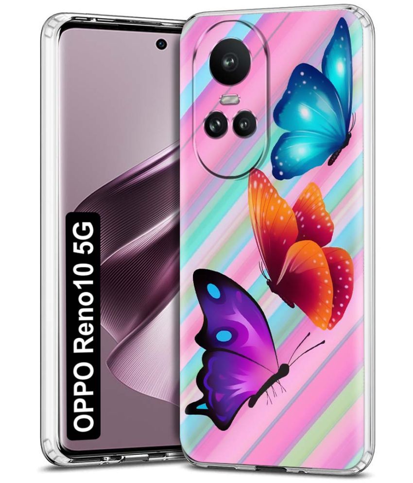     			Fashionury Multicolor Printed Back Cover Silicon Compatible For Oppo Reno 10 5G ( Pack of 1 )