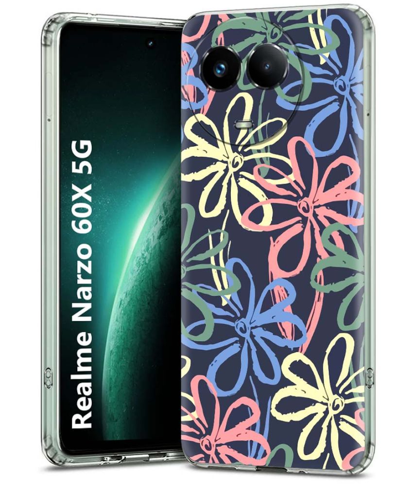     			Fashionury Multicolor Printed Back Cover Silicon Compatible For Realme Narzo 60x 5G ( Pack of 1 )