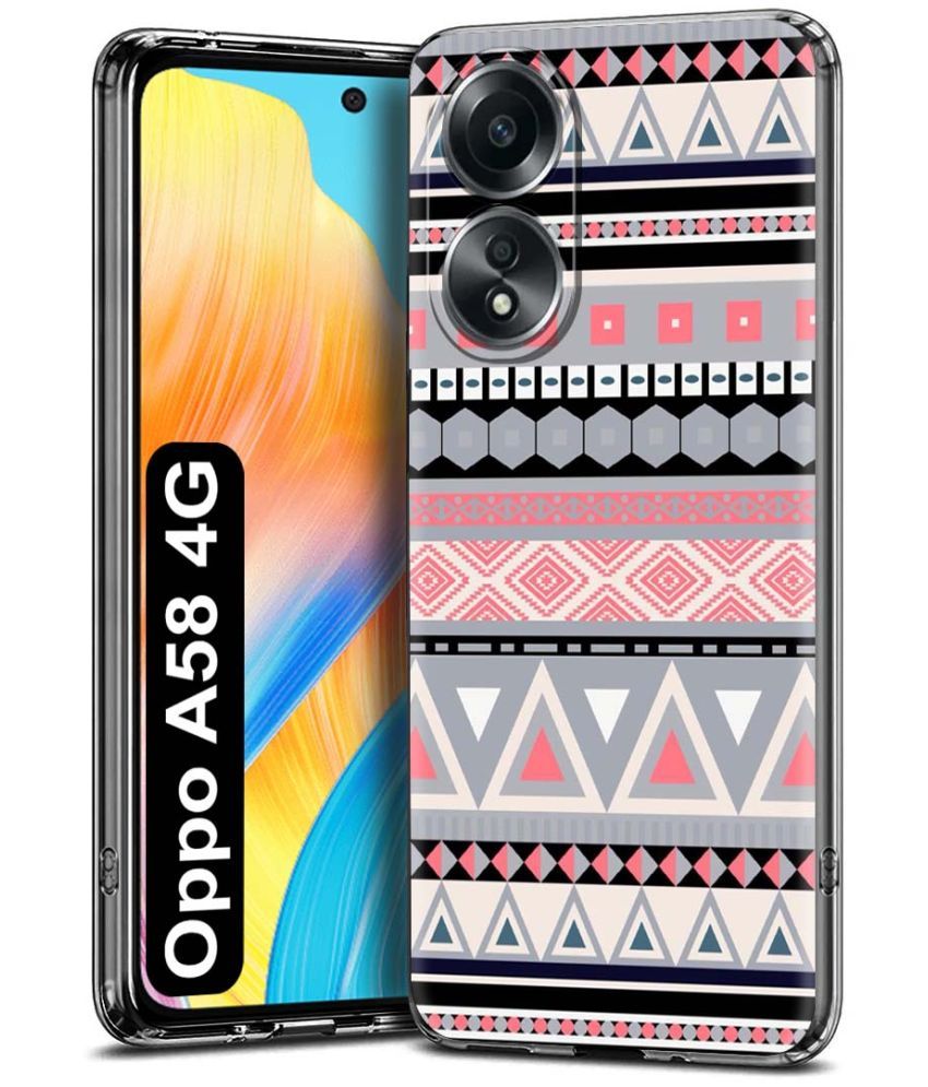     			Fashionury Multicolor Printed Back Cover Silicon Compatible For Oppo A58 4G ( Pack of 1 )